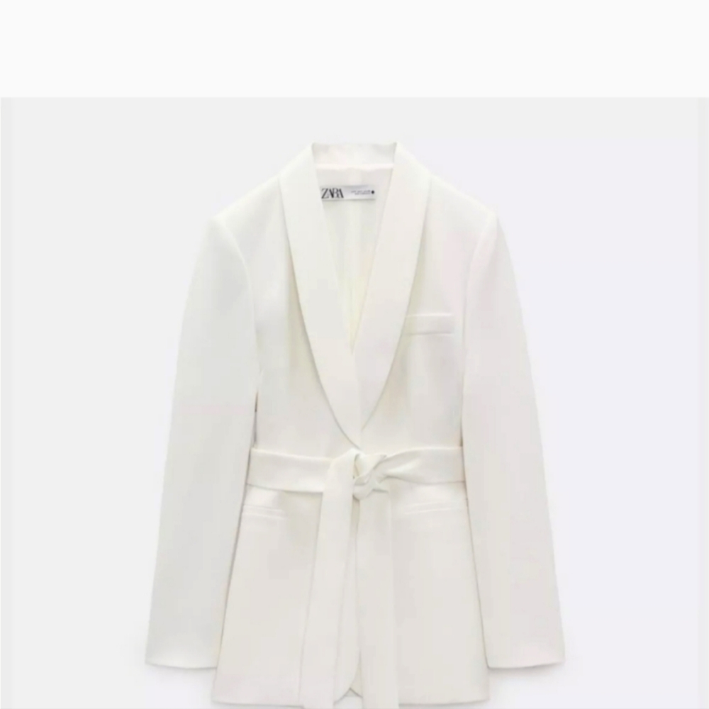 XL Zara white tuxedo jacket